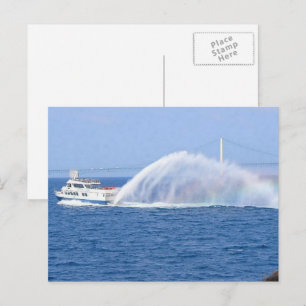 Carte Postale Ferry & Rainbow de Mackinac Island, Michigan, État