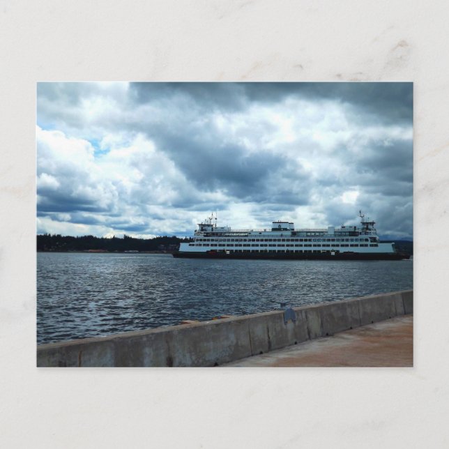 Carte Postale Ferry vers Seattle - couleur (Devant)
