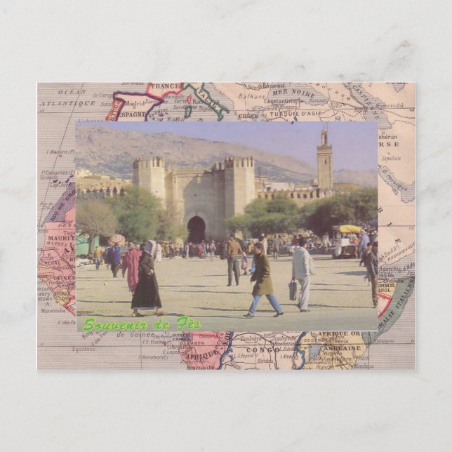 Carte Postale Fès, la deuxième plus grande ville du Maroc (Devant)