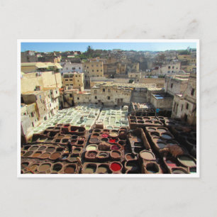Carte Postale fes leather tannery