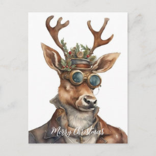 Carte Postale Festif Steampunk Christmas Reindeer