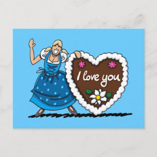 Carte postale FESTIVAL DE BIÈRE Dirndl Lebkuchenhe