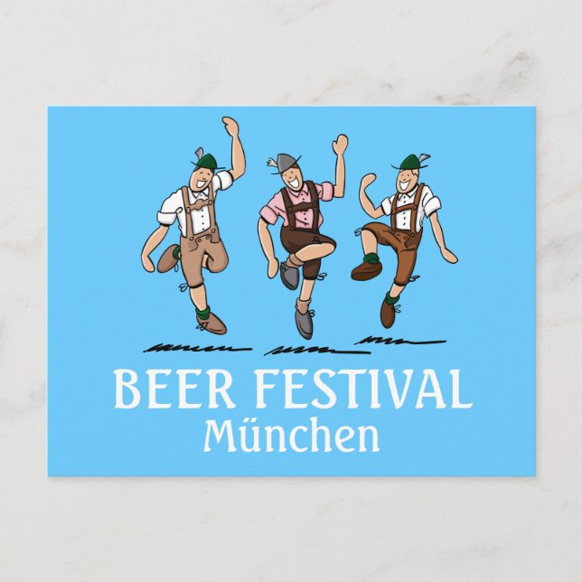 Carte postale FESTIVAL DE BIÈRE München Danse Lede (Devant)