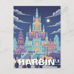 Carte Postale Festival de glace de Harbin Chine
