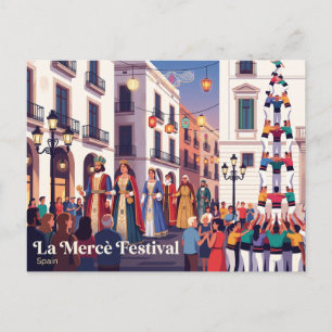Carte Postale Festival La Mercè Barcelone Espagne