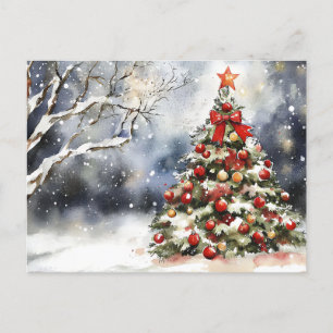 Carte Postale Festive Noël Salutation vintage Noël Scène