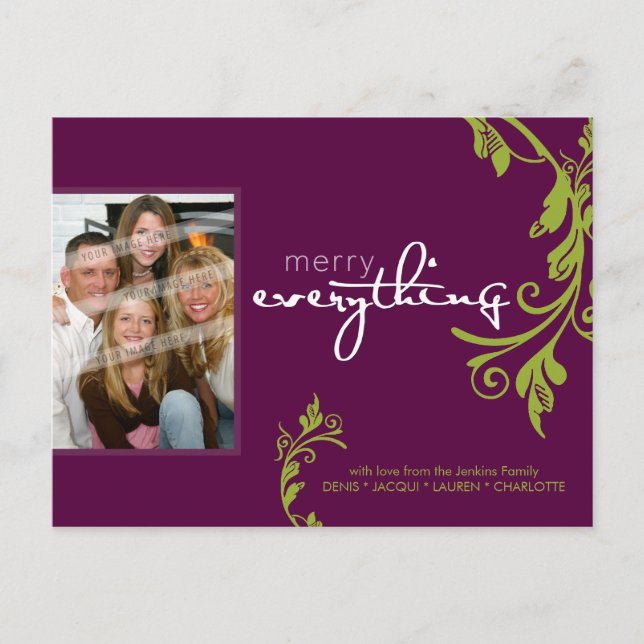 CARTE POSTALE FESTIVE PHOTO :: bold vine 3L (Devant)