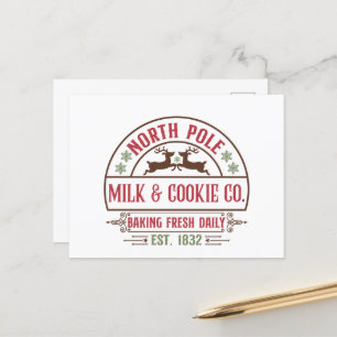 Carte Postale Festive Pôle Nord Milk Cookie Company