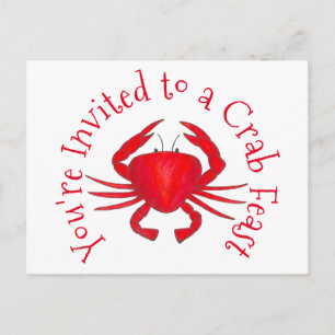 Carte Postale Fête annuelle du crabe Invitation au pique-nique d