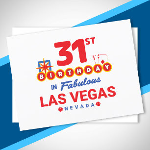 Carte Postale Fête d'anniversaire à Las Vegas - 31e anniversaire