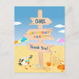 Carte Postale Fête d'anniversaire de bébé garçon amusante sur la