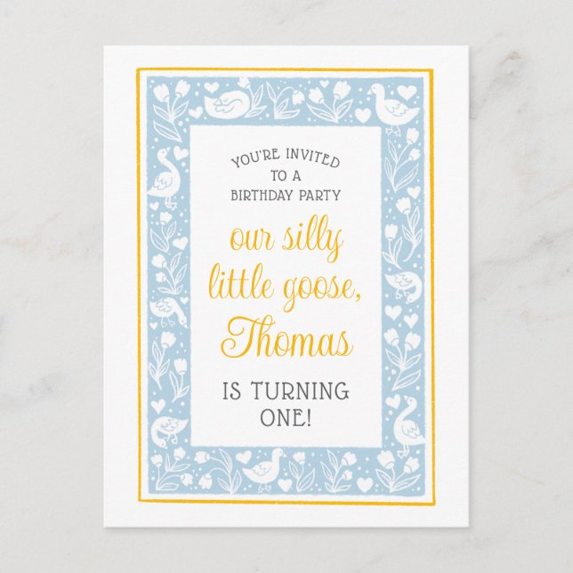 Carte Postale Fête d'anniversaire de Canard Fou Country Mignon (Devant)