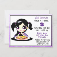 Fête d'anniversaire de fille de jeu d'animé avec p