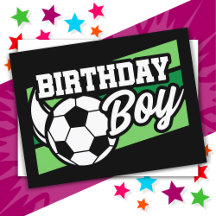 Fête d'anniversaire de football pour enfants garço