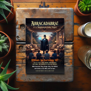 Carte Postale Fête d'anniversaire de Magicien Magique 