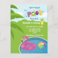 Fête d'anniversaire de piscine avec flotteur de fl