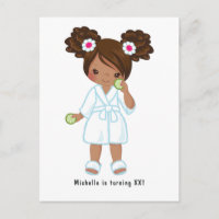 Fête d'anniversaire de pyjama au spa pour fille af