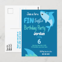 Fête d'anniversaire de requin fin-tastique pour en
