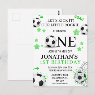 Carte Postale Fête d'anniversaire de soccer pour 1 an