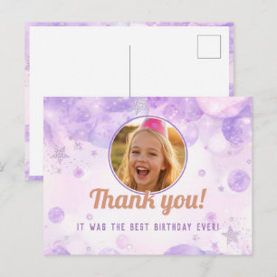 Carte Postale Fête d'anniversaire des filles avec des photos vio