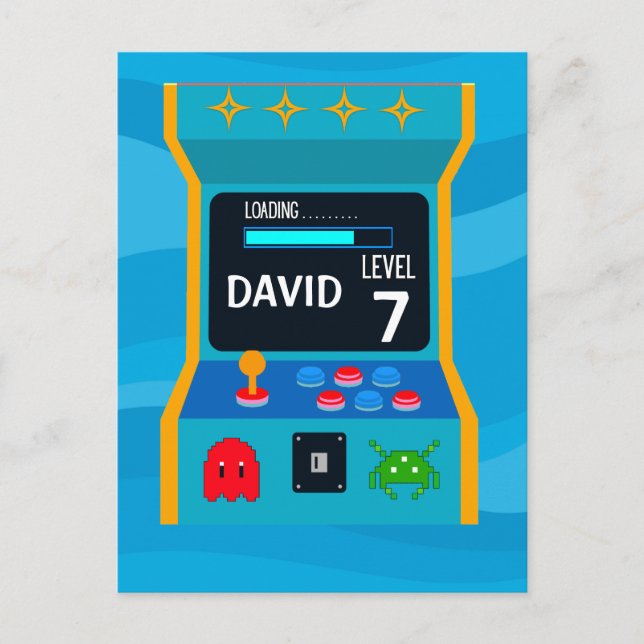 Carte Postale Fête d'anniversaire garçon niveau supérieur jeu d' (Devant)