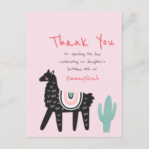 Carte Postale Fête d'anniversaire mignonne moderne remerciements