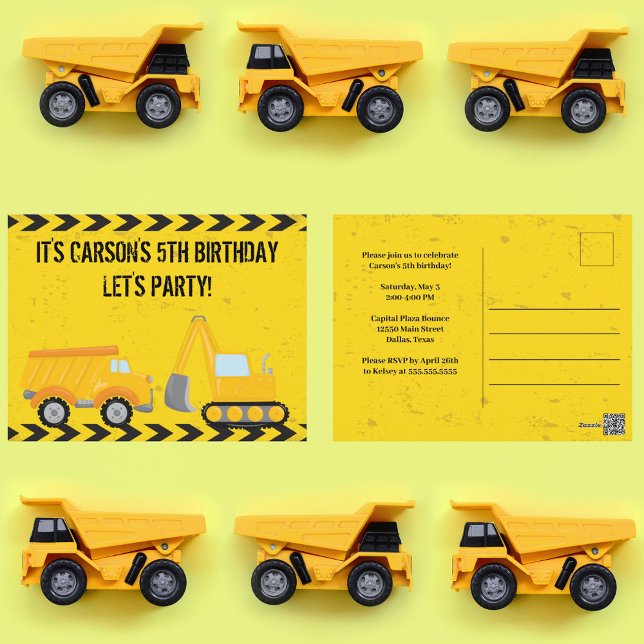 Carte Postale Fête d'anniversaire personnalisée pour enfants ave (Créateur téléchargé)