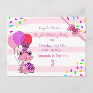 Carte Postale Fête d'anniversaire personnalisée pour fille sur l