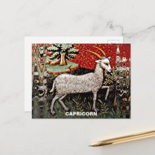 Carte Postale Fête d'anniversaire sous le signe du zodiaque Capr