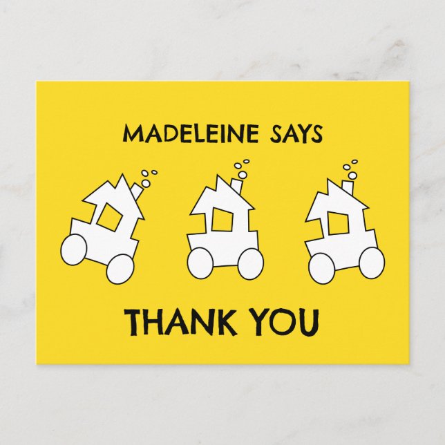 Carte Postale Fête d'anniversaire sur le thème du train (Devant)