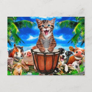Carte Postale Fête dans la ferme