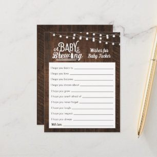 Carte Postale Fête de Bébé Rustique Souhaite la Bienvenue au Béb