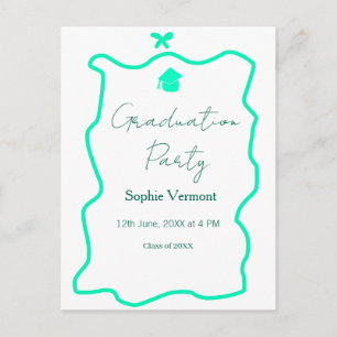 Carte Postale fête de fin d'études à la frontière espagnole vert
