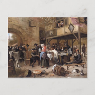 Carte Postale Fête de la Chambre des rhétoriciens par Jan Steen