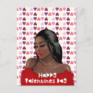 Carte Postale Fête de la Saint-Valentin Histoire des femmes noir