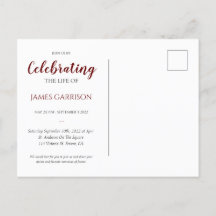 Fête de la vie en rouge foncé avec funérailles pho