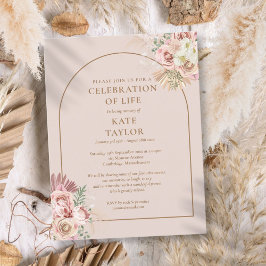 Carte Postale Fête De L'Arc De Pampas Grass De La Vie Funéraire