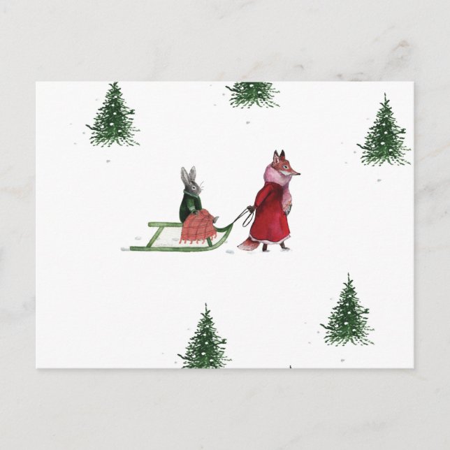 Carte Postale Fête de l'hiver froid (Devant)