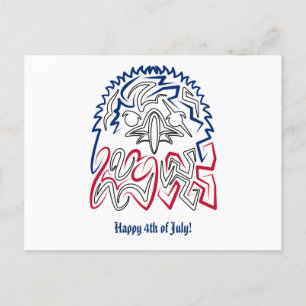 Carte Postale Fête de l'Indépendance Aigle américain