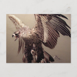 Carte Postale Fête de l'Indépendance Aigle Patriotique Broderie