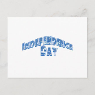 Carte Postale Fête de l'Indépendance bleue