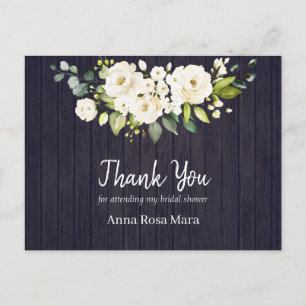 Carte Postale *~* Fête de mariage champêtre Bois Vieilli Rose Bl