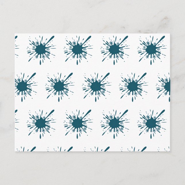 Carte Postale Fête de neige bleu clair (Devant)