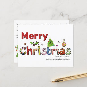 Carte Postale Fête de Noël personnalisée