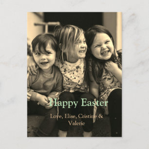 Carte Postale fête de Pâques ajouter QR photo heureux pâques