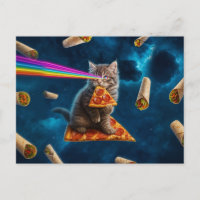 Fête de pizza de chat laser