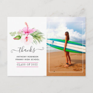 Carte Postale Fête de remise des diplômes d'aventure de surfeur