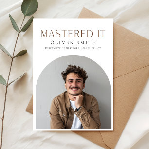 Carte Postale Fête de remise des diplômes de maîtrise Photo de f