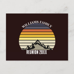 Carte Postale Fête de réunion de famille Sunset Mountain personn
