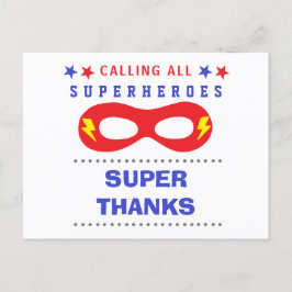 Carte Postale Fête de super-héros Merci beaucoup
